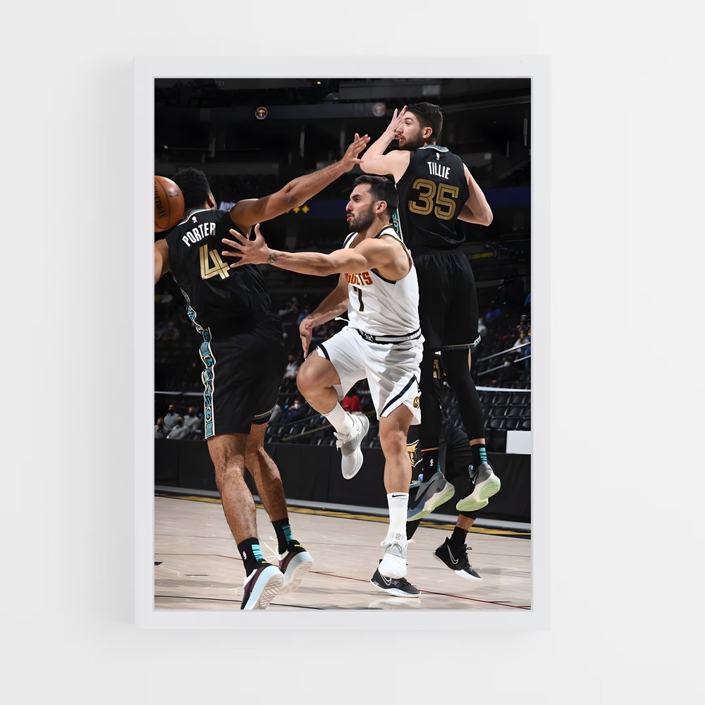 Poster Playoffs en Action – affiche Basketball (vue 3)